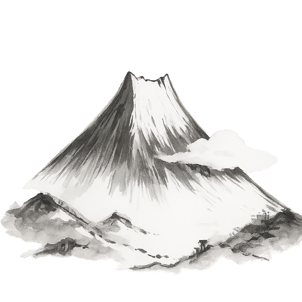 Calm Japanese mountain landscape